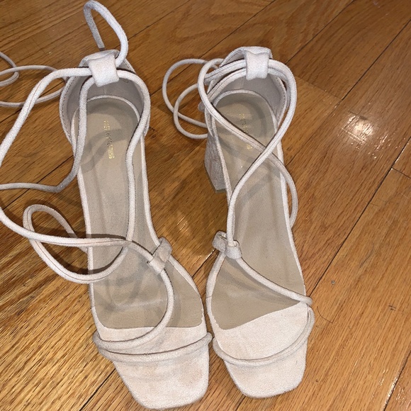 PrettyLittleThing Shoes - Nude Block Heel Sandals